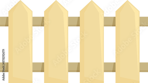 Simple wooden fence is providing security and privacy