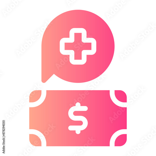 medical expense gradient icon