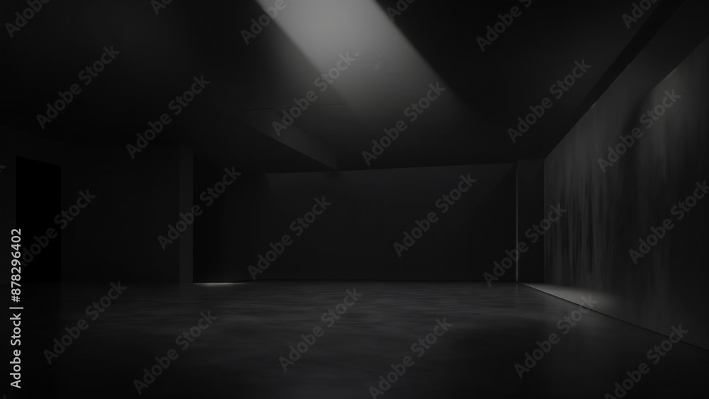 a dark room with a light a dark room with a light