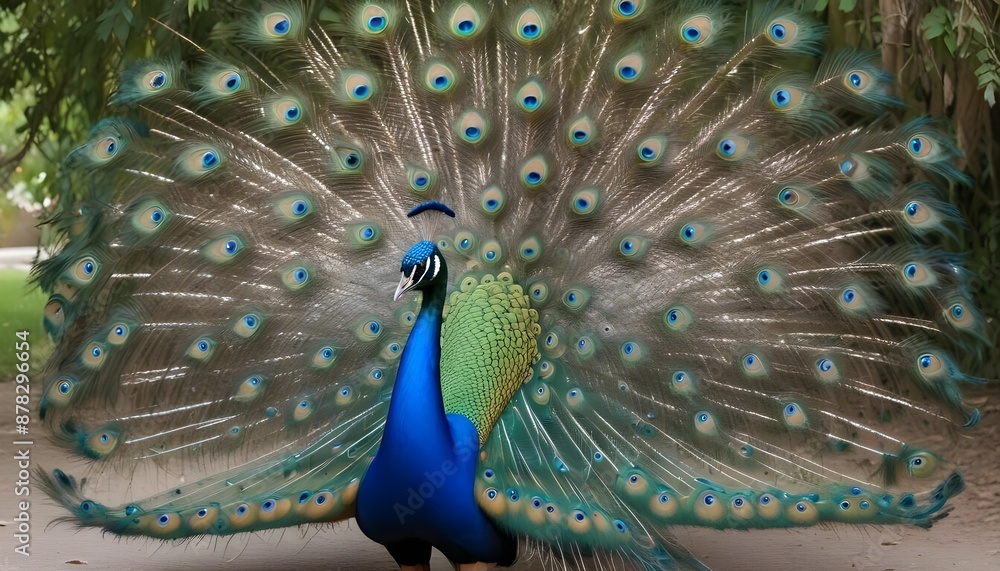 Obraz premium A beautiful peacock