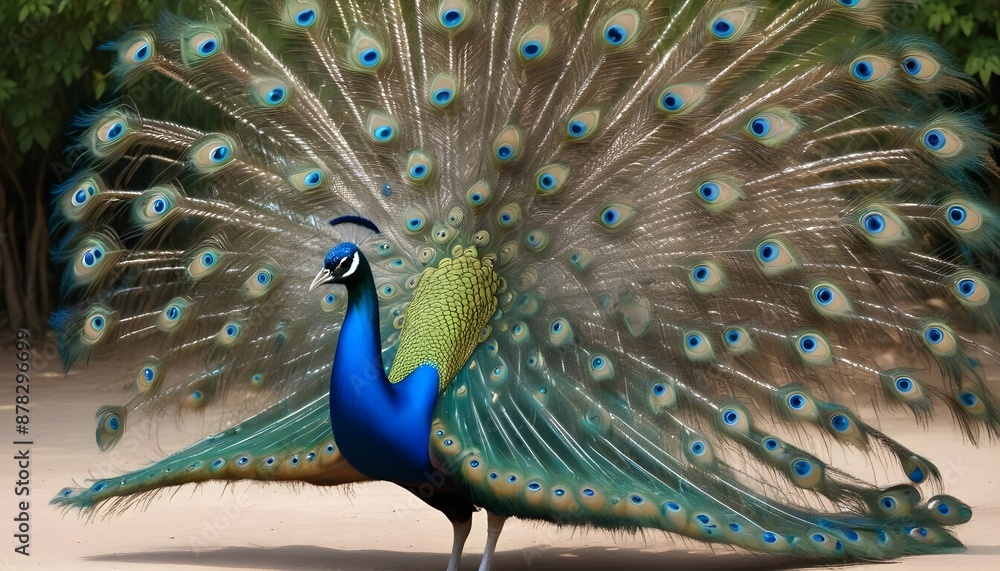 Obraz premium A beautiful peacock