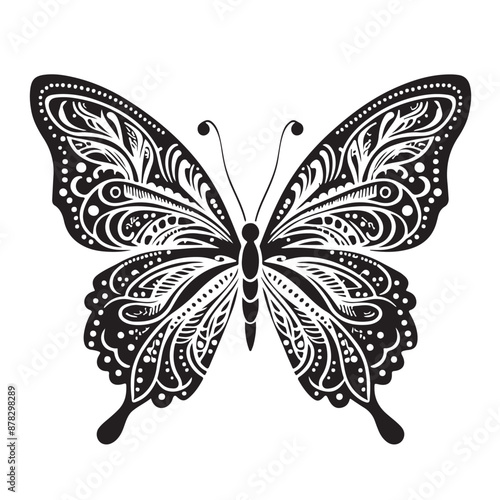better fly Silhouette vector art illustration white back ground..