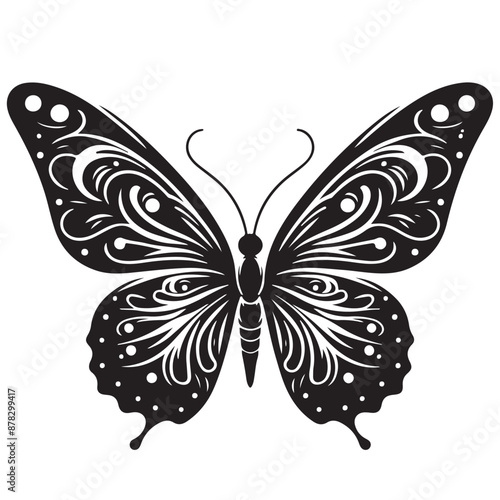 better fly Silhouette vector art illustration white back ground..