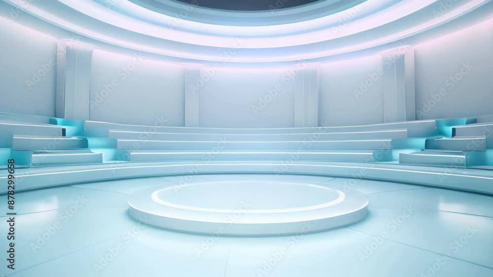 podium Futuristic showcase with platform for product displaying. Empty modern stage display. Seamless looping motion design. Video animation Ultra HD 4K 3840x2160
podium Futuristic showcase with platform for product displaying. Empty modern stage display. Seamless looping motion design. Video animation Ultra HD 4K 3840x2160