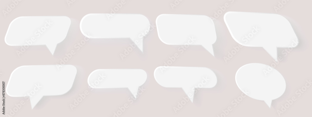 Set of empty speech bubble, text box, chatting box, message box. vector illustration design. Thinking sign symbol with copy space for text. Set of empty speech bubble, text box, chatting box, message box. vector illustration design. Thinking sign symbol with copy space for text.