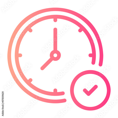 working hours gradient icon