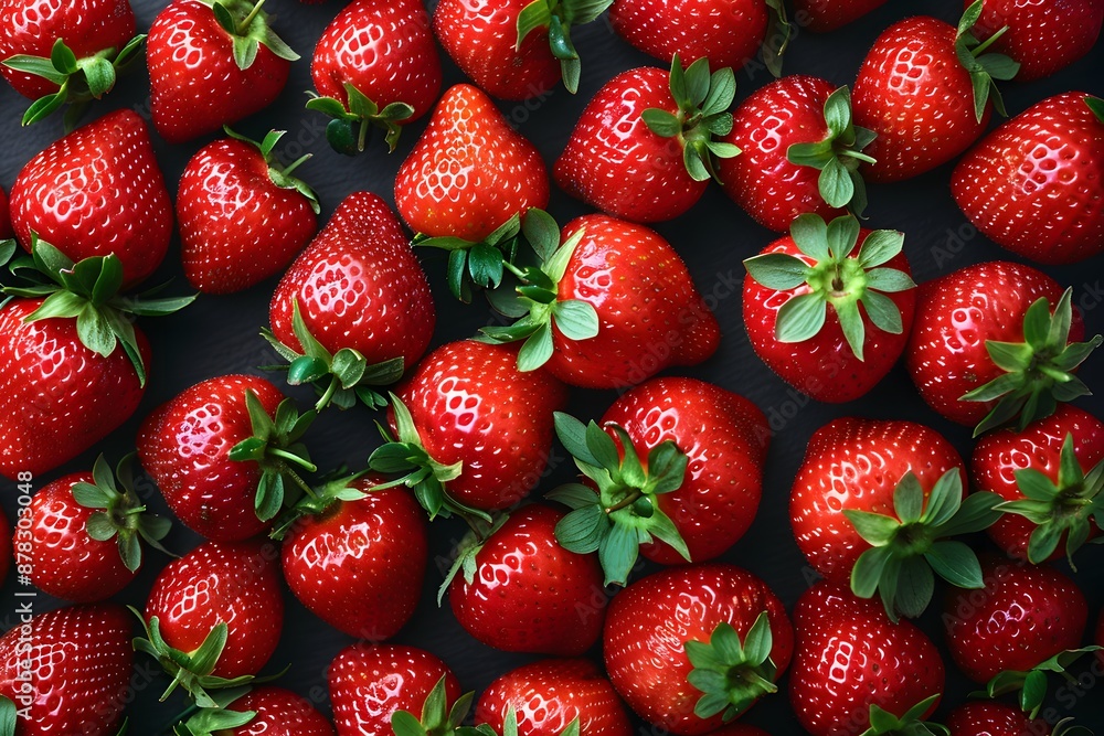 Fresh Ripe Strawberries Background for Healthy Eating, Summer Recipes, Food Blogging, and Design for Print Fresh Ripe Strawberries Background for Healthy Eating, Summer Recipes, Food Blogging, and Design for Print