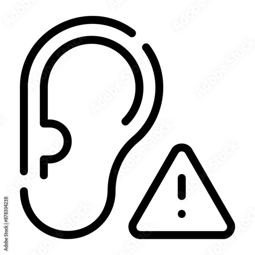 hearing loss line icon