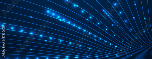 Neural network concept. Connected cells with links. High technology process. Abstract futuristic background. Vector art.