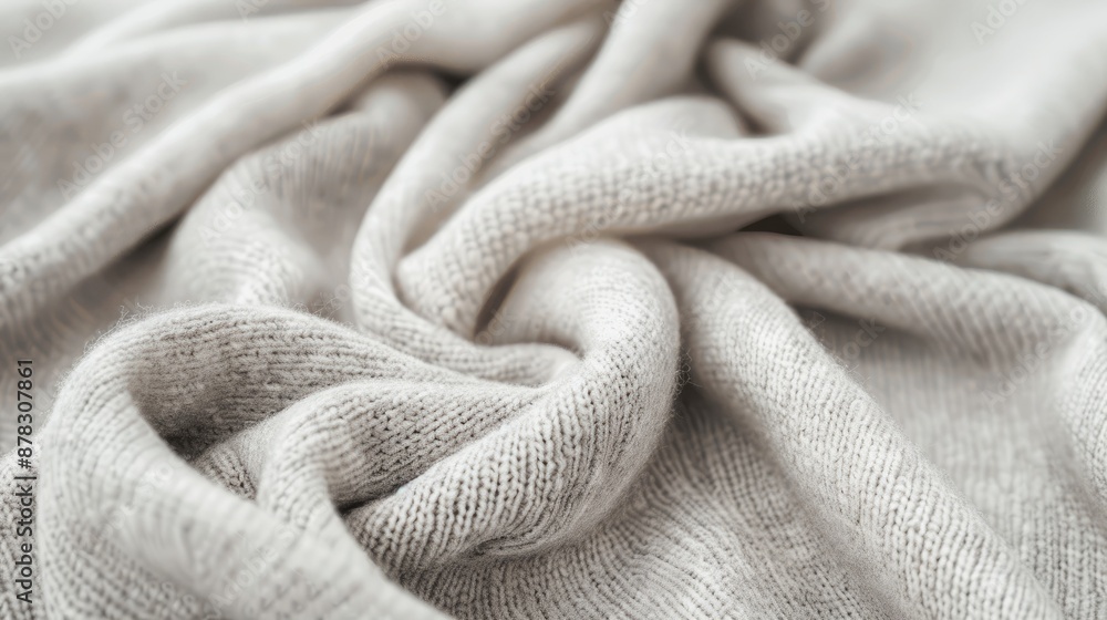 Luxurious pure cashmere texture in light grey as background with space for text Luxurious pure cashmere texture in light grey as background with space for text