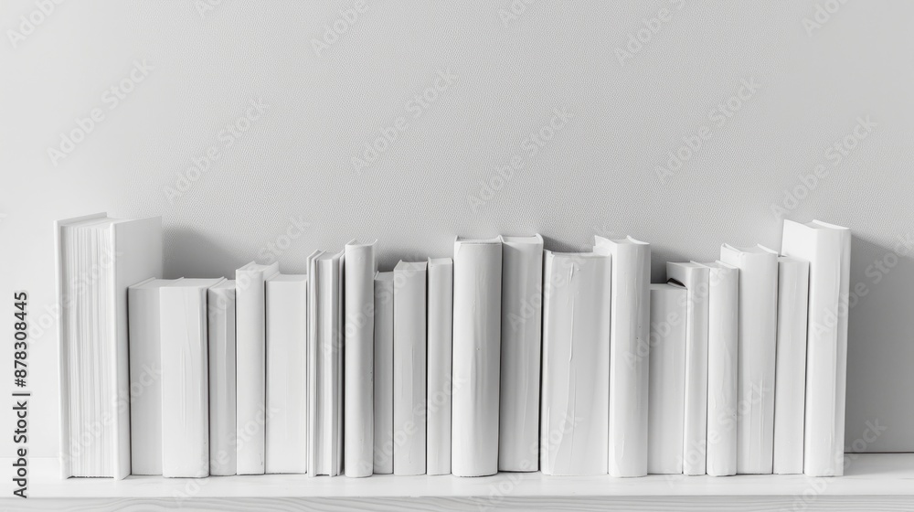 White books on white background White books on white background