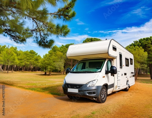 A state-of-the-art motorhome with all the comforts of home parks in a serene national park 