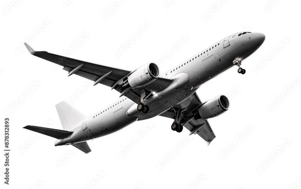 commercial airplane model isolated on transparent background. png cutout format commercial airplane model isolated on transparent background. png cutout format