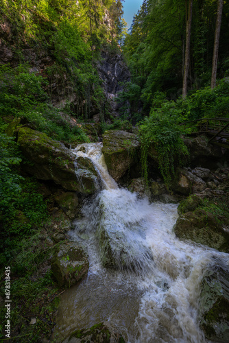 Walking along the Kesselfallsteig in Austria