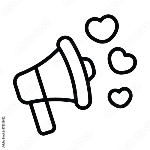 Simple Megaphone icon. The icon can be used for websites, print templates, presentation templates, illustrations, etc