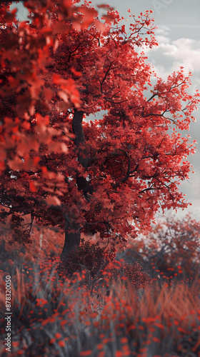 Red nature photo