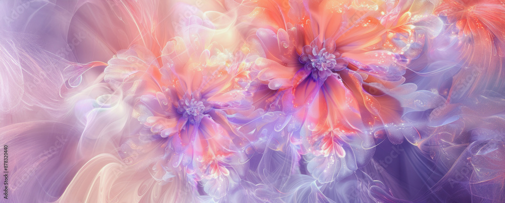 Close up of pink and purple flowers with delicate petals Close up of pink and purple flowers with delicate petals