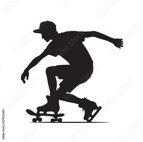 skateboarders vector illustration