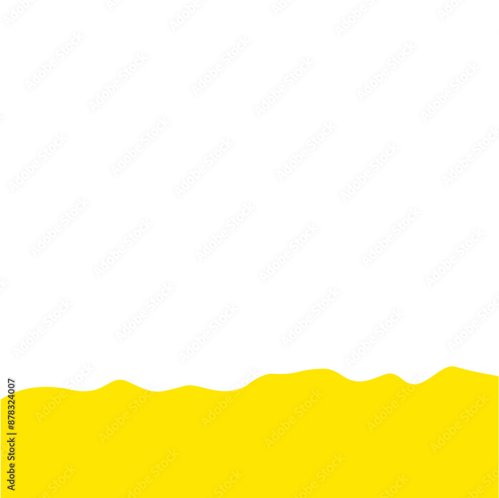 Obraz premium Yellow Wave Shape Border