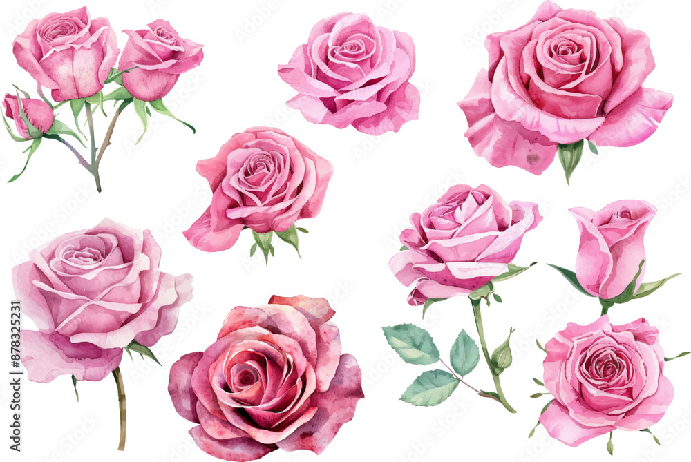 Watercolor pink roses element, Pink roses flower tattoo design, Watercolor pink roses Watercolor pink roses element, Pink roses flower tattoo design, Watercolor pink roses