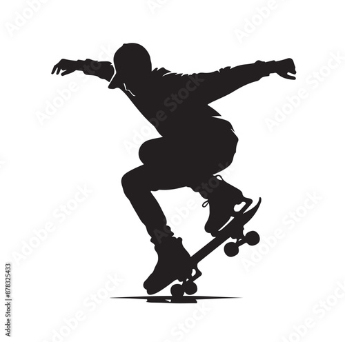 skateboarders vector illustration