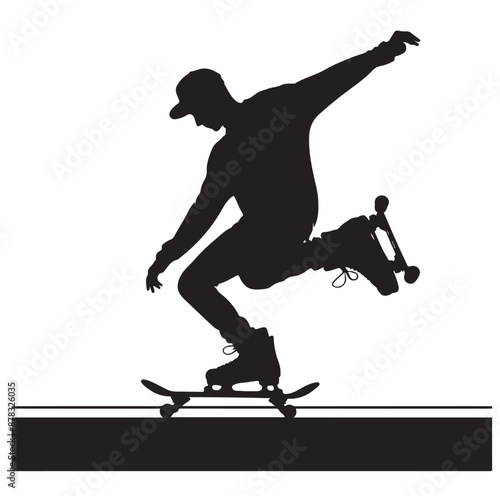 skateboarders vector illustration