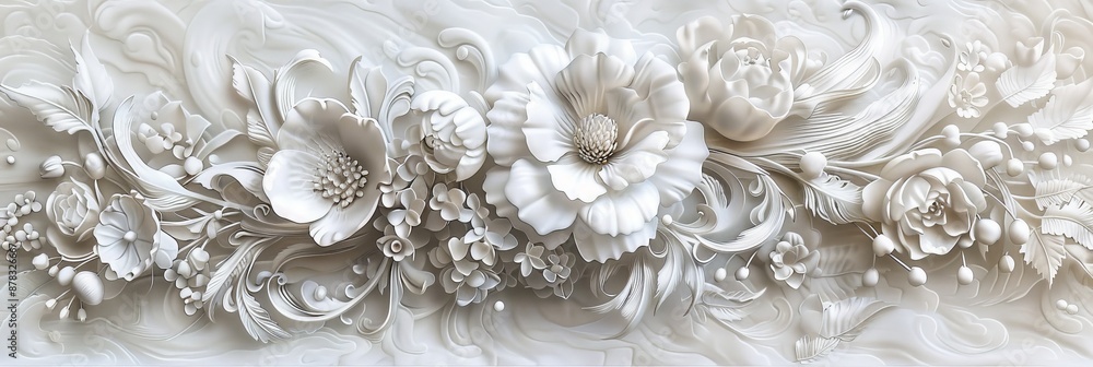 White Floral Design White Floral Design