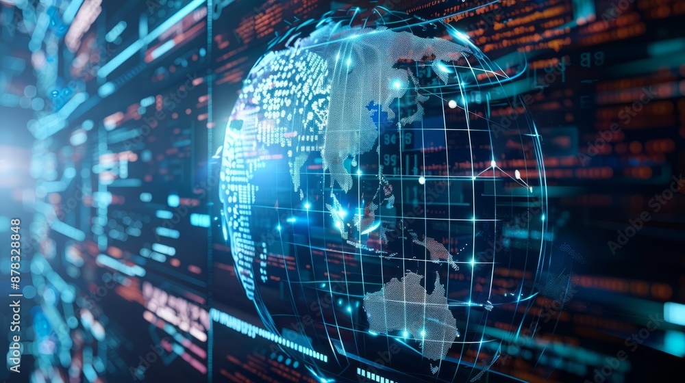 Global Communication Digital Device Information Concept Global Communication Digital Device Information Concept
