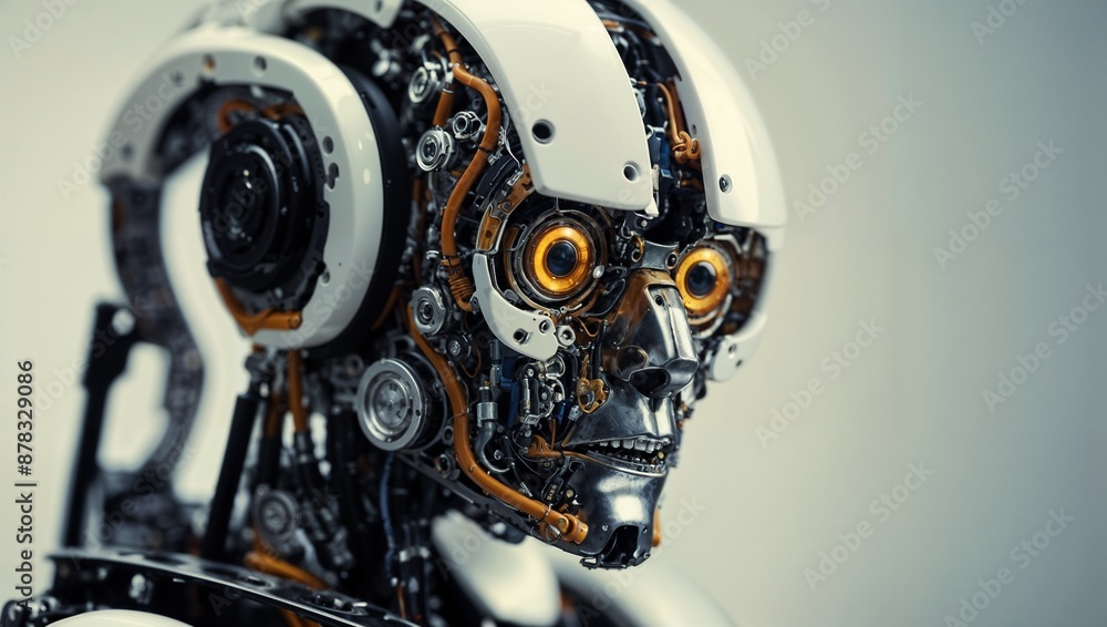 Fototapeta premium Robotics: small parts of a robot