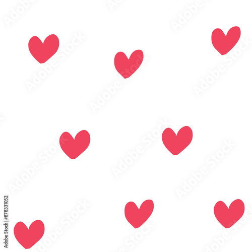 Hearts seamless pattern. Loop texture background of heart icons. Romance and love design.