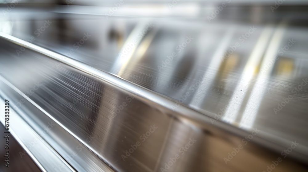 Detailed close-up of a shiny stainless steel surface with reflective light patterns, showcasing its smooth texture and modern finish.
Detailed close-up of a shiny stainless steel surface with reflective light patterns, showcasing its smooth texture and modern finish.