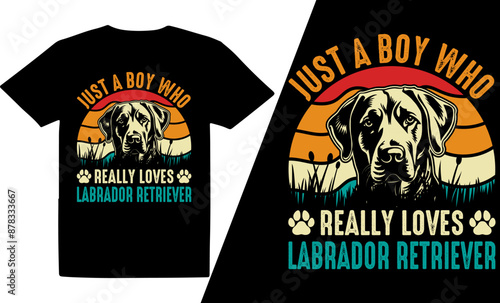 Just A Boy Who Really Loves Dog  Breeds t shirt design