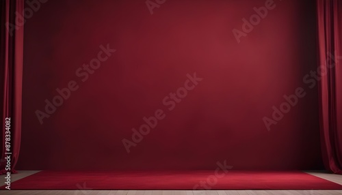 Deep burgundy red backdrop with subtle variations in tone and shading for a sophisticated, artistic look
