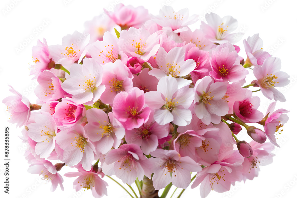 Close-Up of Beautiful Pink Sakura Flowers on Branch Close-Up of Beautiful Pink Sakura Flowers on Branch