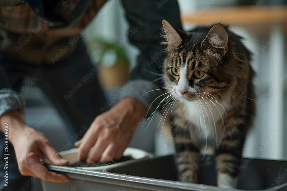 Curious Cat Observing Kitchen Activities Curious Cat Observing Kitchen Activities