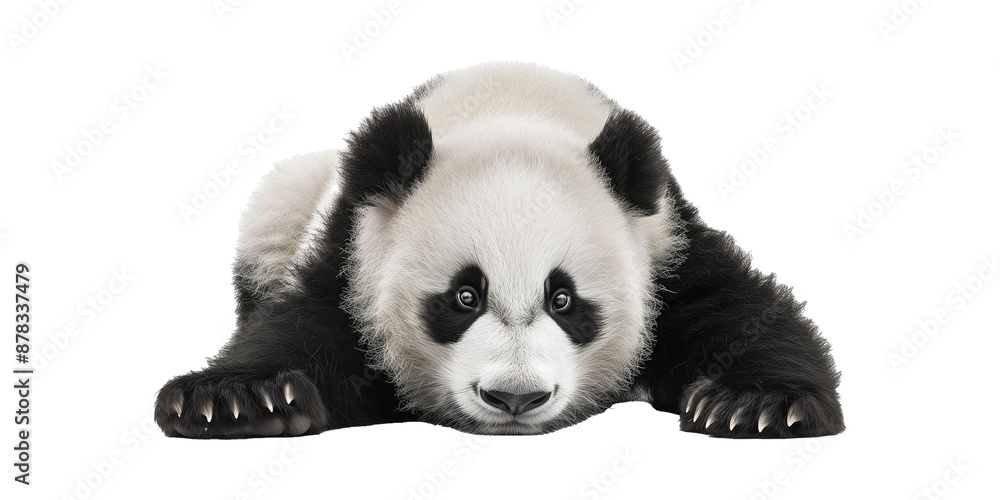 Fototapeta premium Panda isolated on transparent or white background 