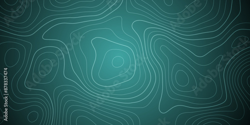 Abstract background wavy topographic line contour geography map. Seamless pattern and banner design. Modern and dynamic feel to topographic mapping vector illustration.