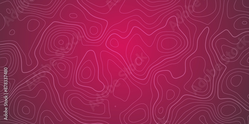 Abstract background wavy topographic line contour geography map. Seamless pattern and banner design. Modern and dynamic feel to topographic mapping vector illustration.