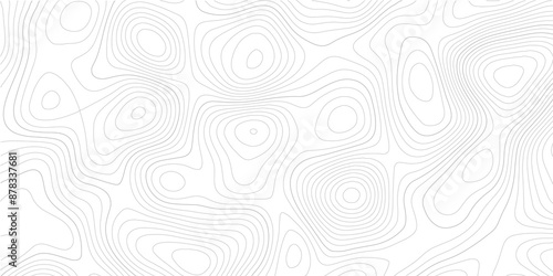 Abstract background wavy topographic line contour geography map. Seamless pattern and banner design. Modern and dynamic feel to topographic mapping vector illustration.