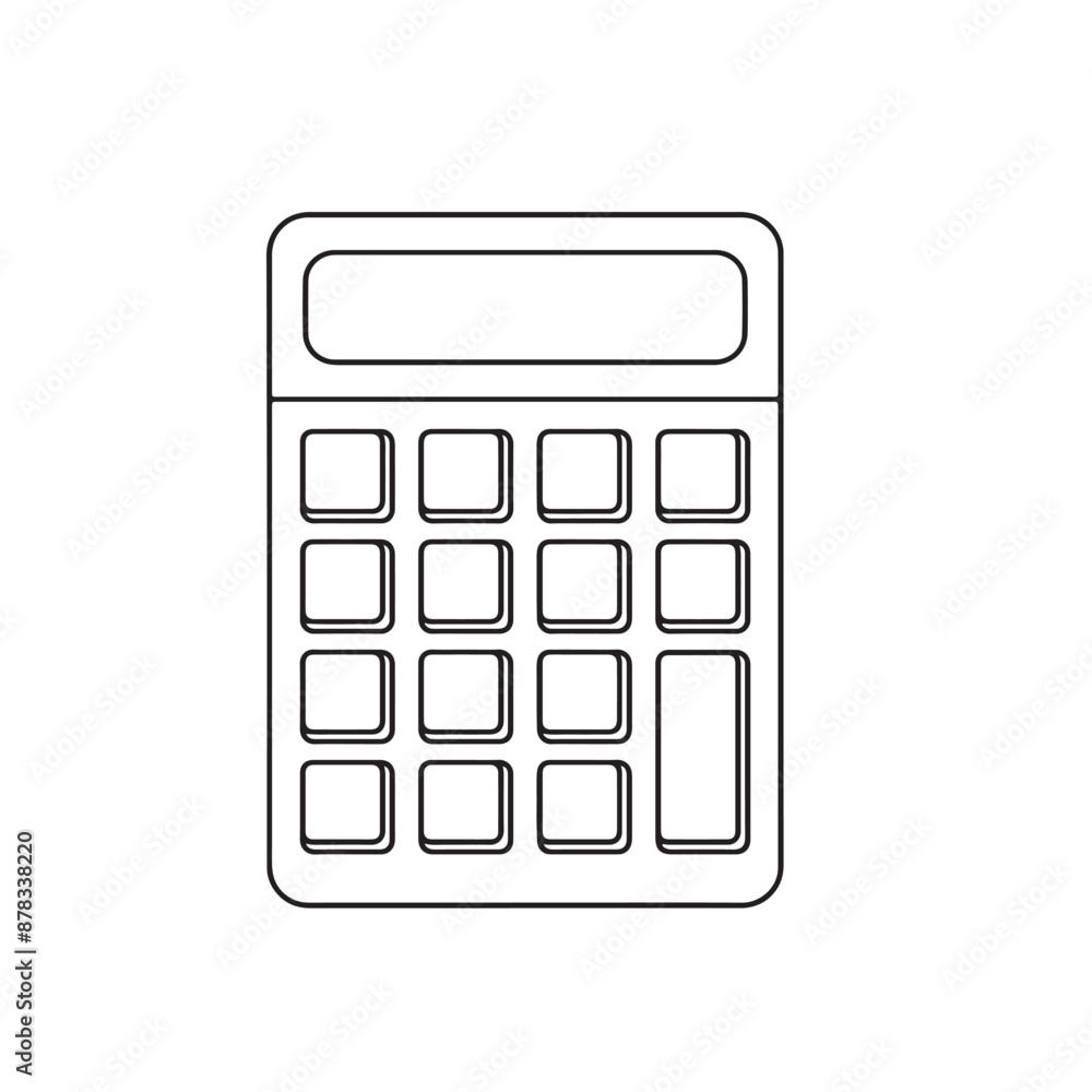 calculator icon on white background calculator icon on white background