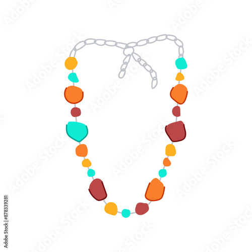 bead beads necklace cartoon. bracelet pearl, chain gras, woman accessories bead beads necklace sign. isolated symbol vector illustration