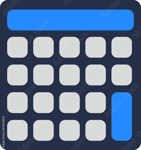 minimal calculator vector illustration icon symbol