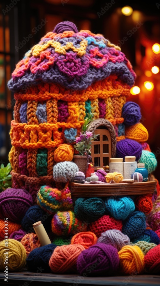 Fototapeta premium a miniature doll house made of .