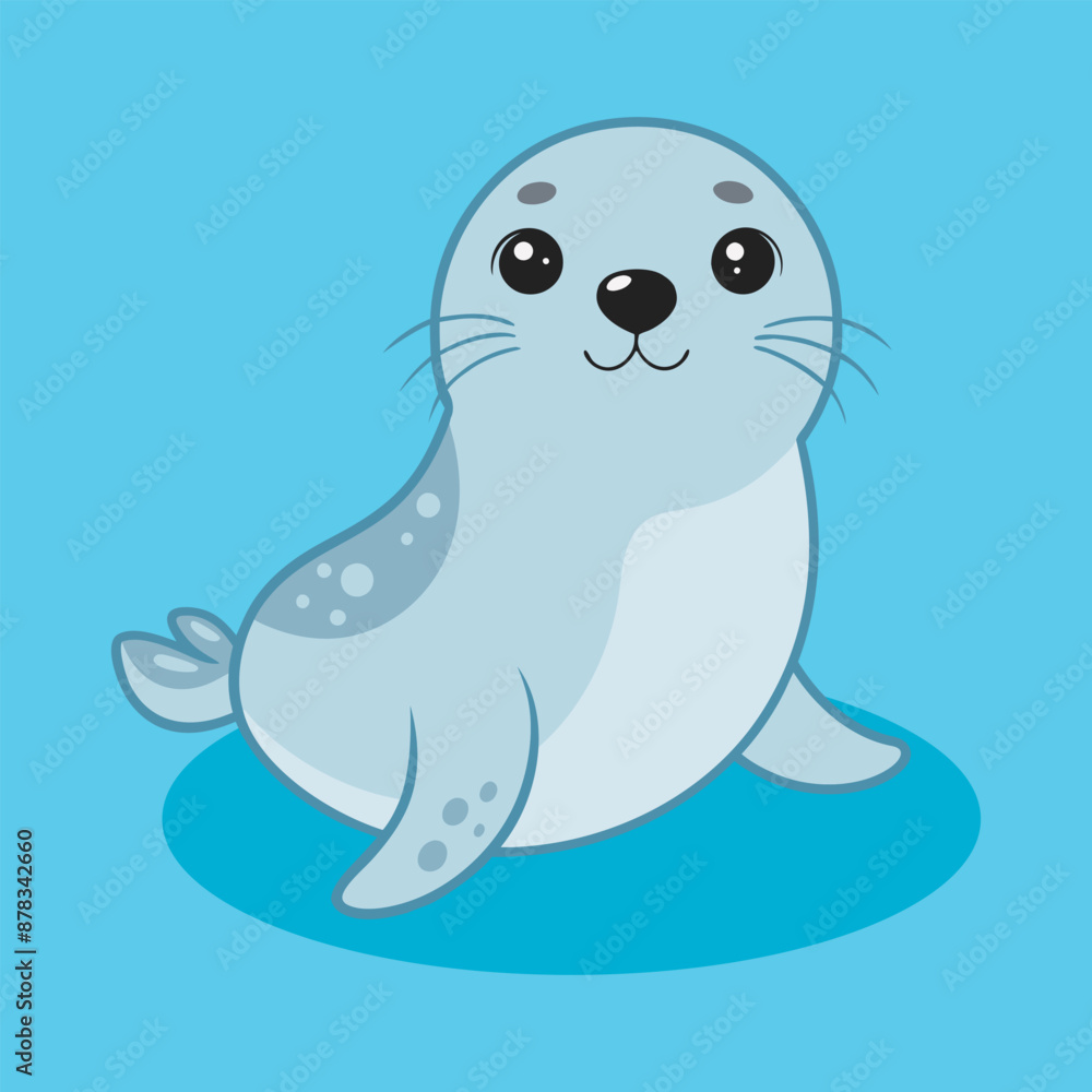 Fototapeta premium Adorable Seal Vector Illustration Delightful and Playful Art.