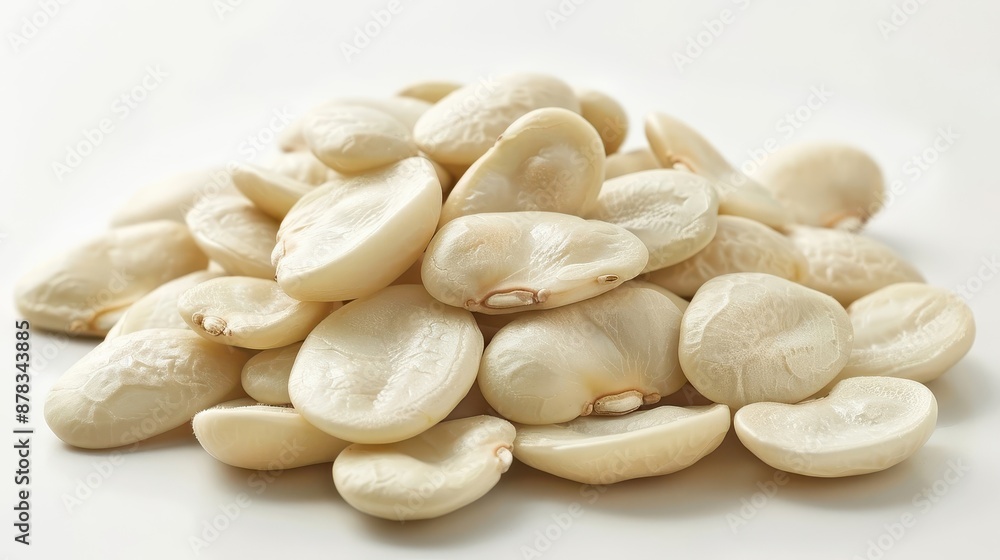 A pile of organic almonds. A pile of organic almonds.