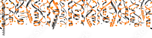 Banner Luftschlangen Konfetti Halloween Schwarz/Orange