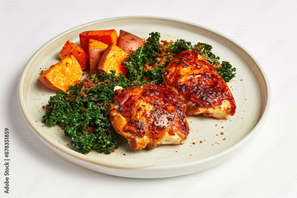 Mustard and Hot Sauce Sautéed Kale with Fiery Glazed Deviled Chicken Mustard and Hot Sauce Sautéed Kale with Fiery Glazed Deviled Chicken