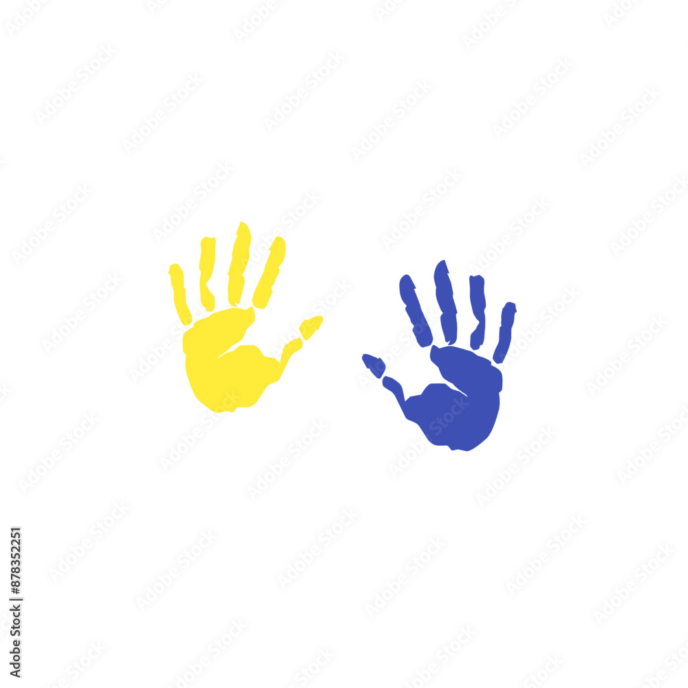 Fototapeta premium world down syndrome day hand print