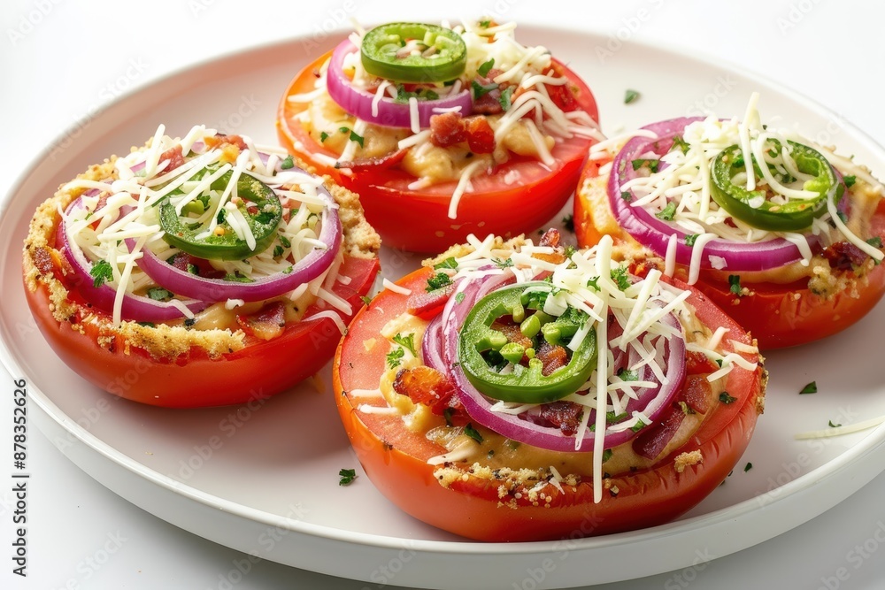 Stuffed Tomato Hors d'oeuvres with Bacon and Pepper Jack Stuffed Tomato Hors d'oeuvres with Bacon and Pepper Jack
