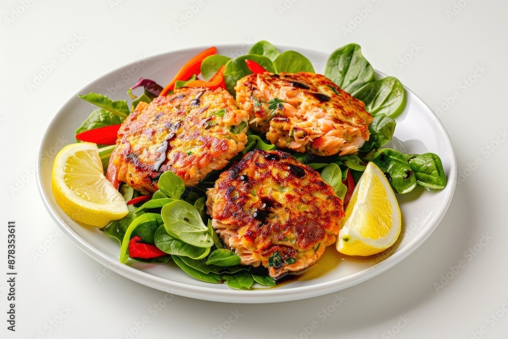 Gourmet Dijon Balsamic Salmon Cakes with Zesty Lemon Flavor Gourmet Dijon Balsamic Salmon Cakes with Zesty Lemon Flavor